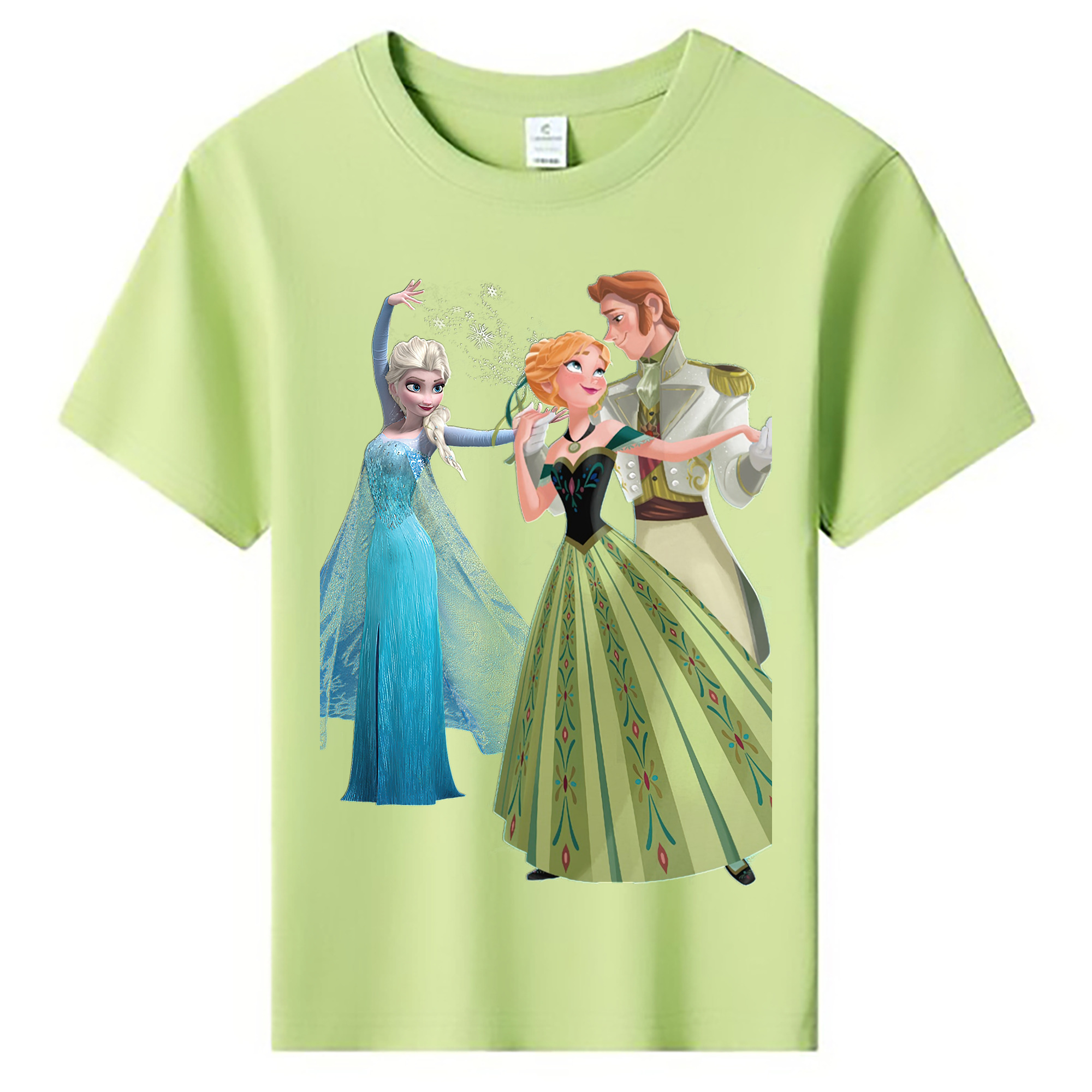 （画像用） アナと雪の女王 アンナ エルサ Frozen Anna Elsa 綿100％キッズTシャツ（フロントプリント）